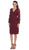 Scalloped V-Neck Knee Length Lace Cocktail Dress