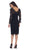 Scalloped V-Neck Knee Length Lace Cocktail Dress