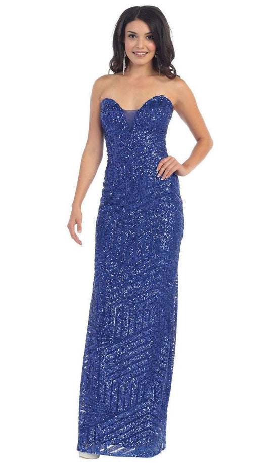 Sparkling Sequined Sweetheart Prom Gown