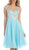 Dreamy Illusion Cap Sleeve A-Line Cocktail Dress