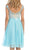 Dreamy Illusion Cap Sleeve A-Line Cocktail Dress