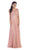 May Queen - Embroidered Lace Illusion Bateau Long Formal Dress