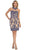 Flirty Laced Illusion High Neck Short Evening Dress