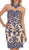 Flirty Laced Illusion High Neck Short Evening Dress