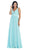 Sleeveless Plunging Interweaved Prom Gown