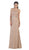 Charming Cap Sleeved Bateau Neck Long Formal Dress