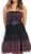 May Queen - Strapless Straight Mesh Cocktail Dress in Black and Pink