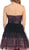 Strapless Straight Mesh Cocktail Dress