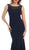 Embroidered Sleeveless Bateau Neck Evening Dress