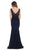 Embroidered Sleeveless Bateau Neck Evening Dress