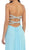 Strappy Pleated Evening Dress