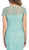 Short Sleeve Illusion Lace Sheath Formal Dress