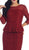 Laced Illusion Bateau Peplum Evening Dress