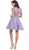 Beaded Floral A Line Cocktail Dress