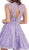 Beaded Floral A Line Cocktail Dress