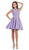 Beaded Floral A Line Cocktail Dress
