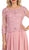 Quarter Sleeve Lacy Chiffon Evening Gown