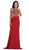 May Queen - Crisscrossed Cutout Jeweled Sheath Prom Gown