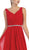 May Queen - Jeweled V-Neck Chiffon A-Line Prom Dress