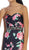 Strapless Floral Print Evening Gown