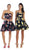 May Queen - MQ1404 Strapless Floral Print Cocktail Dress