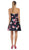 Strapless Floral Print Cocktail Dress