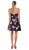 May Queen - MQ1404 Strapless Floral Print Cocktail Dress