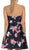 Strapless Floral Print Cocktail Dress