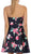 May Queen - MQ1404 Strapless Floral Print Cocktail Dress