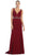 Fitted Plunging Seamed Prom Dress