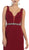 Fitted Plunging Seamed Prom Dress
