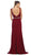 Fitted Plunging Seamed Prom Dress