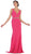 Fitted Plunging Seamed Prom Dress