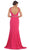 Fitted Plunging Seamed Prom Dress