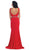 Fitted Plunging Seamed Prom Dress