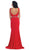 May Queen - Fitted Plunging Seamed Prom Dress
