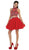 Floral Halter A-line Cocktail Dress
