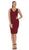 May Queen - Knee Length Embroidered V-Neck Cocktail Dress