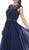 May Queen - Dainty Cap Sleeve Lace Applique Illusion Prom Gown
