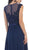 May Queen - Dainty Cap Sleeve Lace Applique Illusion Prom Gown