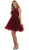 Floral Applique A Line Cocktail Dress