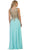 May Queen - MQ1432B Embellished Illusion Scoop A-line Prom Dress