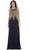May Queen - MQ1432B Embellished Illusion Scoop A-line Prom Dress
