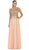 May Queen - MQ1432B Embellished Illusion Scoop A-line Prom Dress