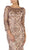 Regal Lace Jewel Illusion Evening Gown