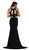 Illusion Paneled Cutout Sheath Long Prom Gown