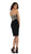 Metallic Lace Ornate Strapless Short Formal Dress