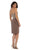 May Queen - MQ1439 Metallic Lace Ornate Strapless Short Formal Dress