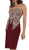 Metallic Lace Ornate Strapless Short Formal Dress