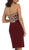 Metallic Lace Ornate Strapless Short Formal Dress